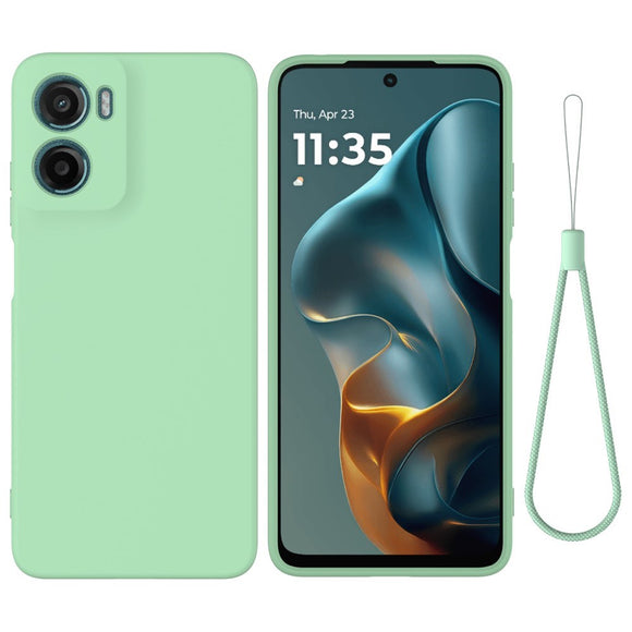 EIDERWOOD Motorola Moto G05 / E15 Liquid Silikone Cover m. Strop - Grøn