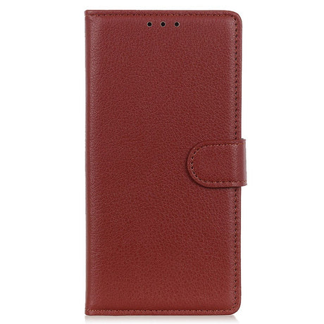 EIDERWOOD Xiaomi Poco X7 Pro Litchi Kunstlæder Flip Cover m. Pung - Brun