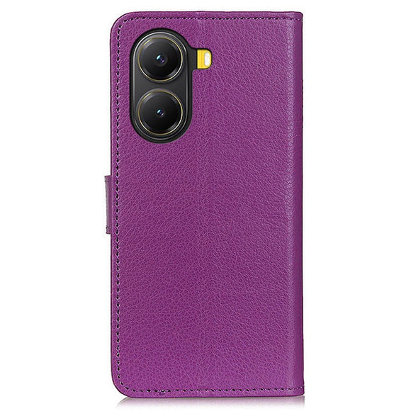 EIDERWOOD Xiaomi Poco X7 Pro Litchi Kunstlæder Flip Cover m. Pung - Lilla