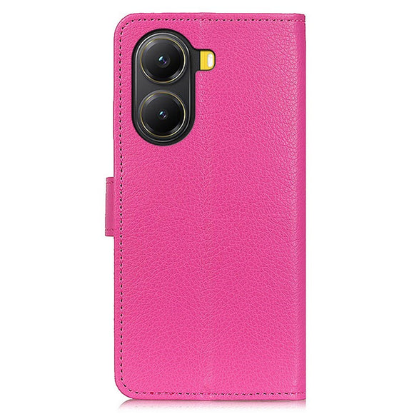 EIDERWOOD Xiaomi Poco X7 Pro Litchi Kunstlæder Flip Cover m. Pung - Lyserød