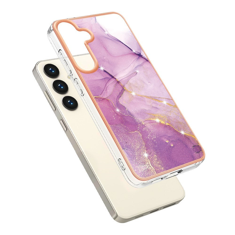 EIDERWOOD Samsung Galaxy S25+ (Plus) / S24+ (Plus) Marmormønstret Plastik Cover - Lyserød