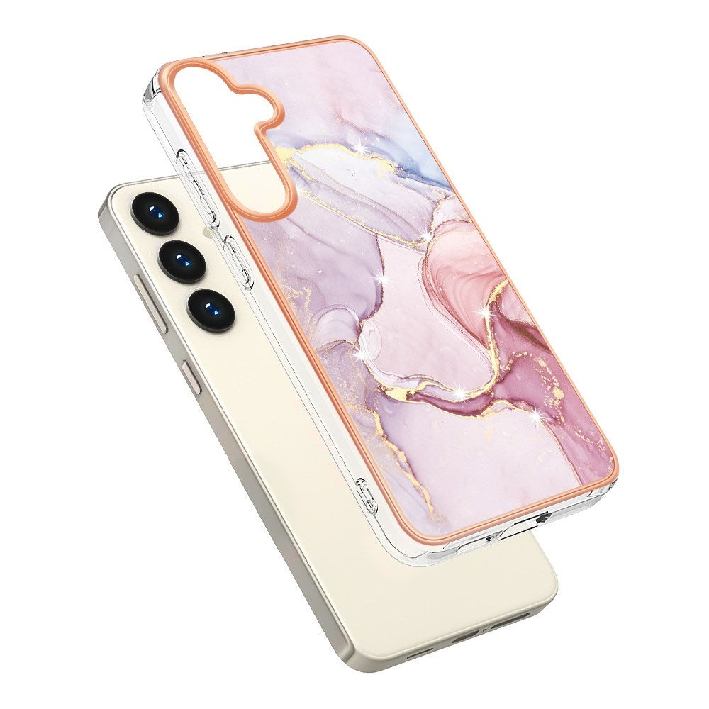 EIDERWOOD Samsung Galaxy S25+ (Plus) / S24+ (Plus) Marmormønstret Plastik Cover - Rose Gold