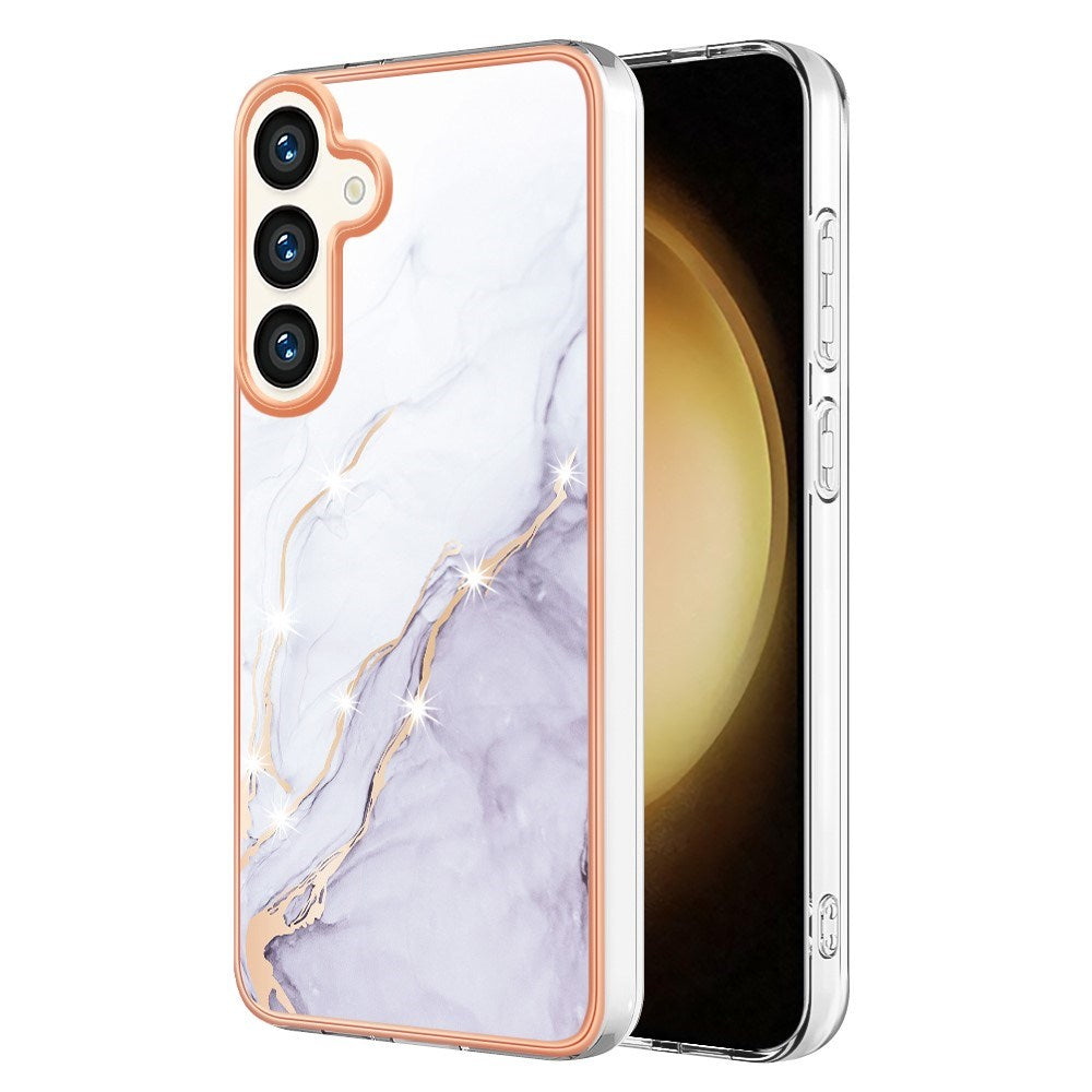 EIDERWOOD Samsung Galaxy S25+ (Plus) / S24+ (Plus) Marmormønstret Plastik Cover - Hvid