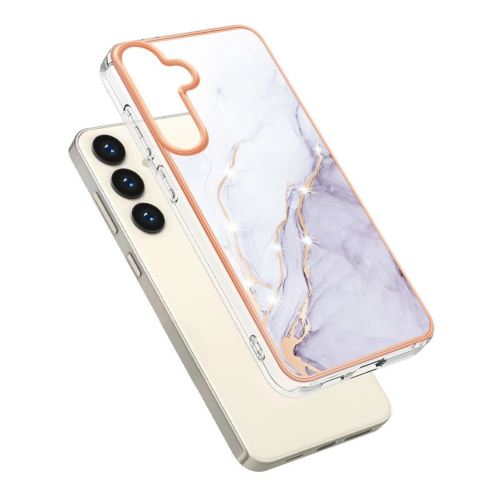 EIDERWOOD Samsung Galaxy S25+ (Plus) / S24+ (Plus) Marmormønstret Plastik Cover - Hvid
