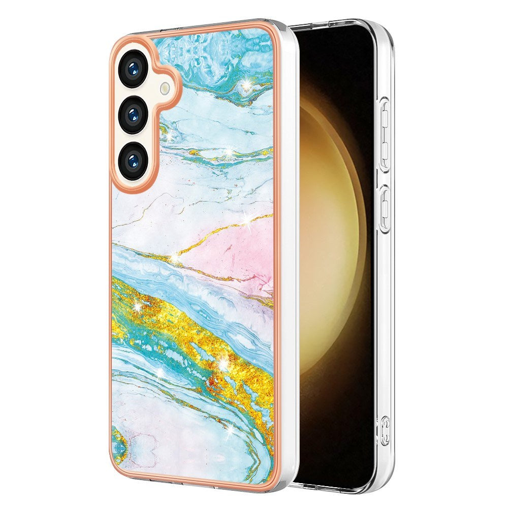 EIDERWOOD Samsung Galaxy S25+ (Plus) / S24+ (Plus) Marmormønstret Plastik Cover - Blå