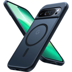 Google Pixel 9 Pro XL TORRAS Mat Cover - MagSafe Kompatibel - Gennemsigtig / Mørkeblå