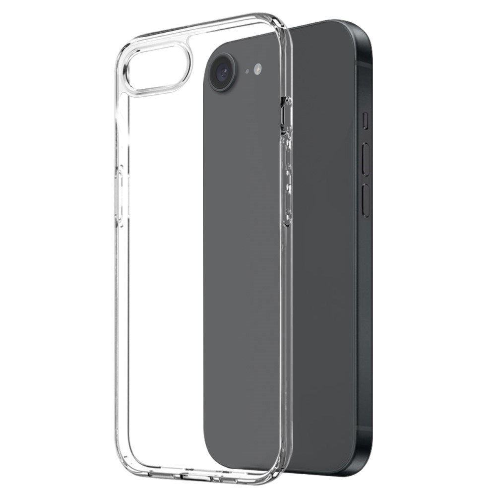 iPhone 17e / 16e 2-i-1 Fleksibelt Plastik Cover & Hærdet Skærmbeskyttelsesglas - Gennemsigtig