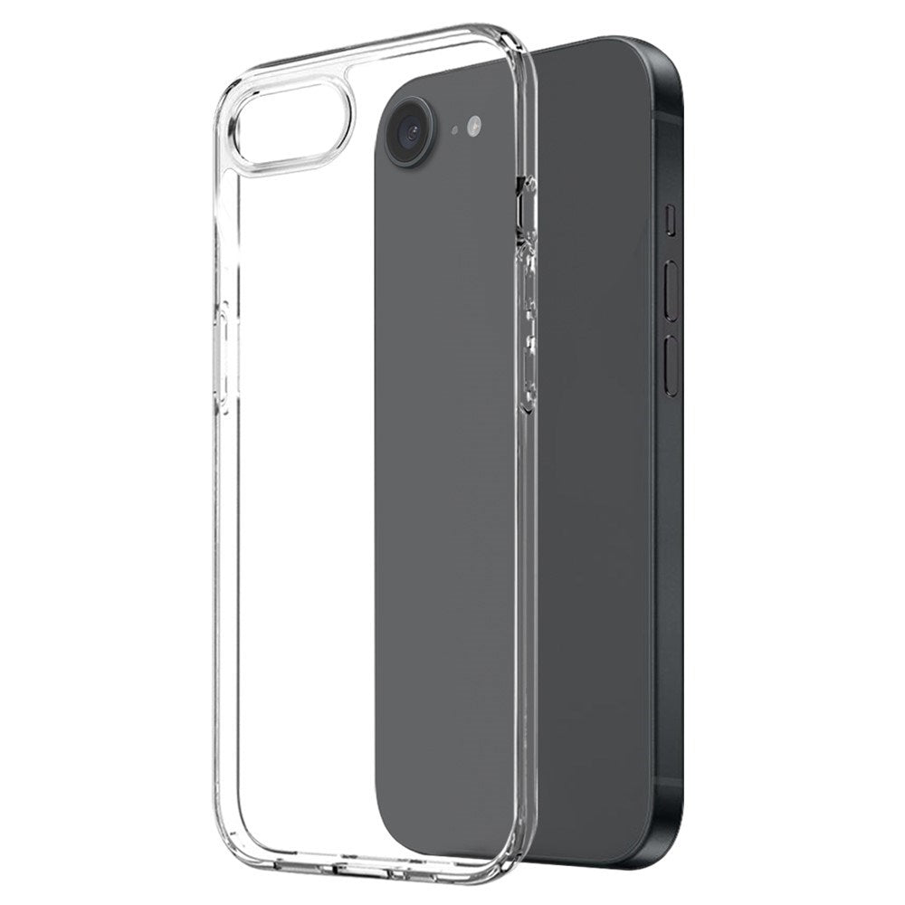NORTHJO iPhone 17e / 16e | 3-i-1 360° Beskyttelsessæt m. Cover | Skærmbeskyttelse | Kameralinsebeskyttelse - Gennemsigtig