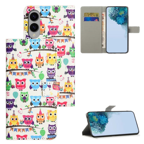 EIDERWOOD Samsung Galaxy S25 Edge Kunstlæder Cover m. Pung & Ståfunktion - Ugler