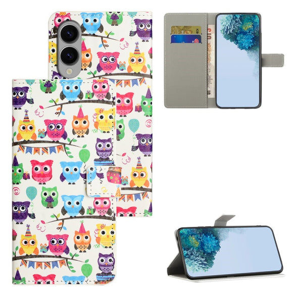 EIDERWOOD Samsung Galaxy S25 Edge Kunstlæder Cover m. Pung & Ståfunktion - Ugler