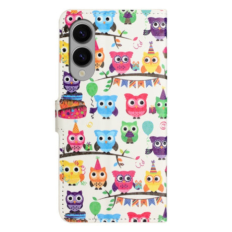 EIDERWOOD Samsung Galaxy S25 Edge Kunstlæder Cover m. Pung & Ståfunktion - Ugler