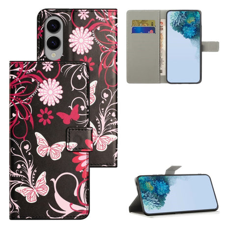 EIDERWOOD Samsung Galaxy S25 Edge Kunstlæder Cover m. Pung & Ståfunktion - Sommerfugle