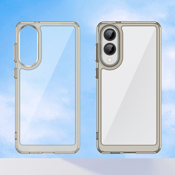 EIDERWOOD Samsung Galaxy S25 Edge Hybrid Plastik Cover - Gennemsigtig / Grå