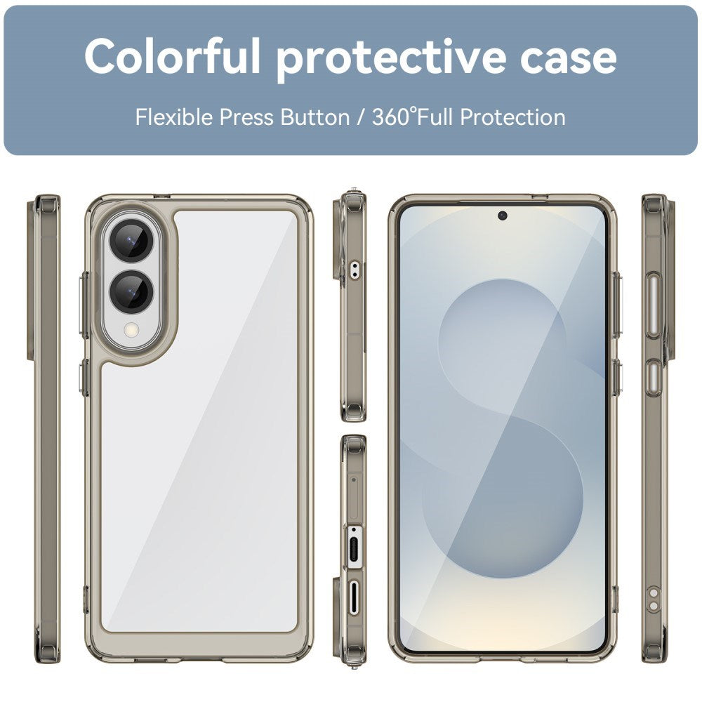 EIDERWOOD Samsung Galaxy S25 Edge Hybrid Plastik Cover - Gennemsigtig / Grå