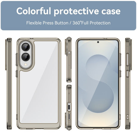 EIDERWOOD Samsung Galaxy S25 Edge Hybrid Plastik Cover - Gennemsigtig / Grå