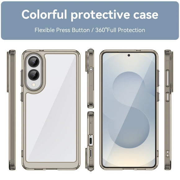 EIDERWOOD Samsung Galaxy S25 Edge Hybrid Plastik Cover - Gennemsigtig / Grå