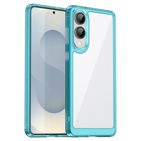 EIDERWOOD Samsung Galaxy S25 Edge Hybrid Plastik Cover - Gennemsigtig / Turkis