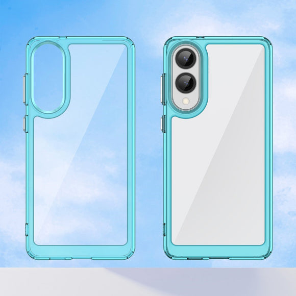 EIDERWOOD Samsung Galaxy S25 Edge Hybrid Plastik Cover - Gennemsigtig / Turkis