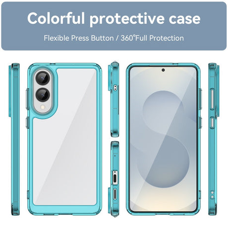 EIDERWOOD Samsung Galaxy S25 Edge Hybrid Plastik Cover - Gennemsigtig / Turkis