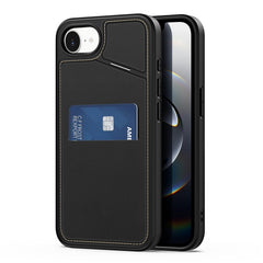 iPhone 17e / 16e DUX DUCIS Cover m. Kortholder & RFID-Sikring - MagSafe Kompatibel - Sort