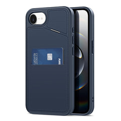 iPhone 17e / 16e DUX DUCIS Cover m. Kortholder & RFID-Sikring - MagSafe Kompatibel - Blå