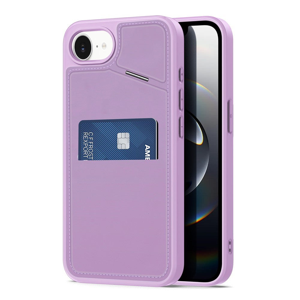 iPhone 17e / 16e DUX DUCIS Cover m. Kortholder & RFID-Sikring - MagSafe Kompatibel - Lilla