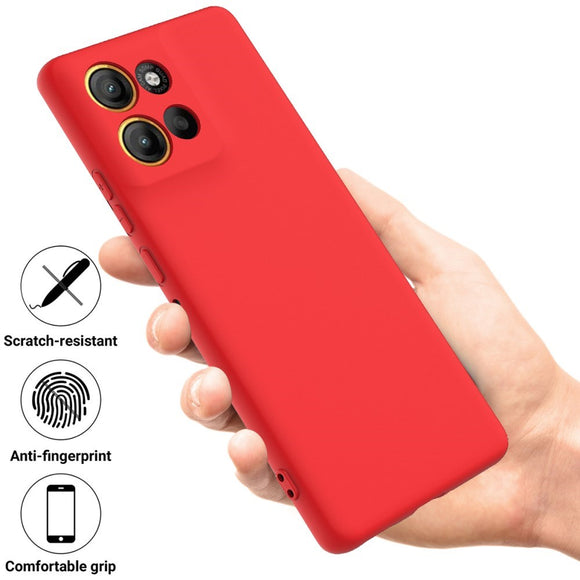 EIDERWOOD Motorola Moto G15 Power Foret Silikone Cover m. Strop - Rød