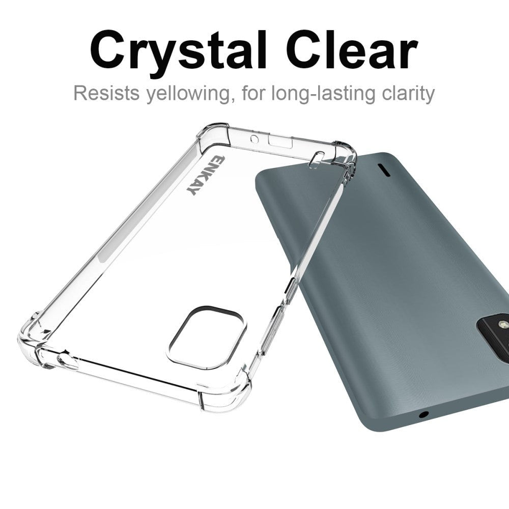 Nokia C2 2nd Edition Enkay Anti-Slip Shockproof Cover - Gennemsigtig