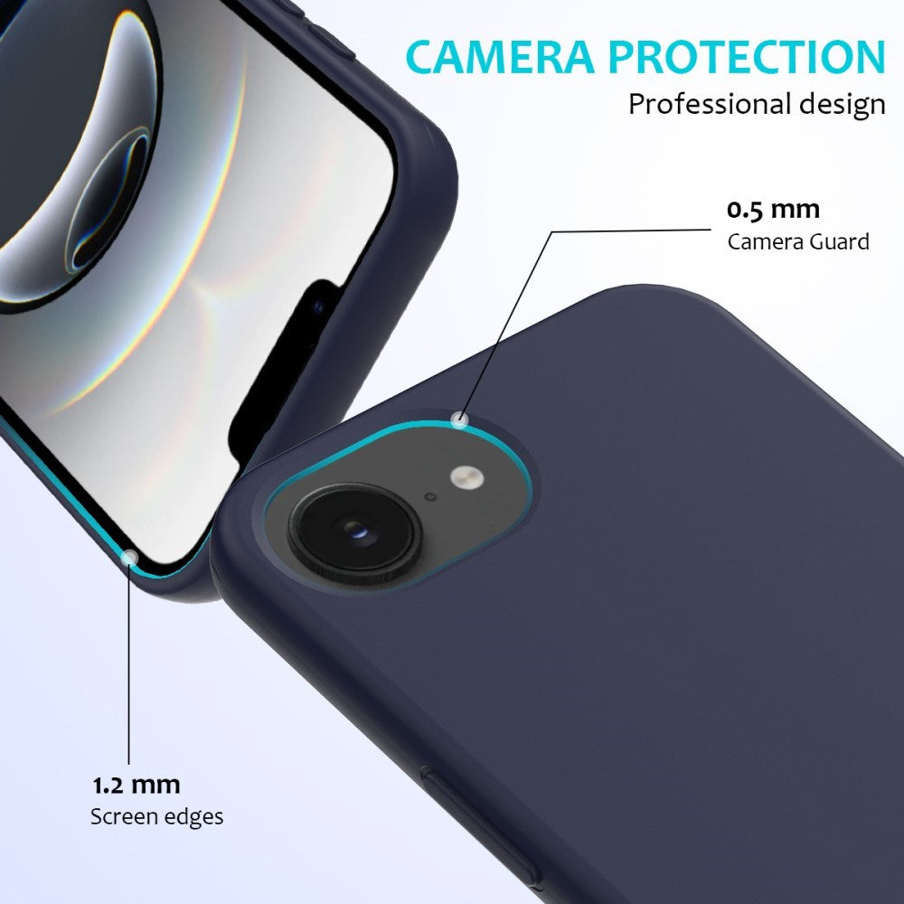 EIDERWOOD iPhone 17e / 16e Foret Silikone Cover - Mørkeblå