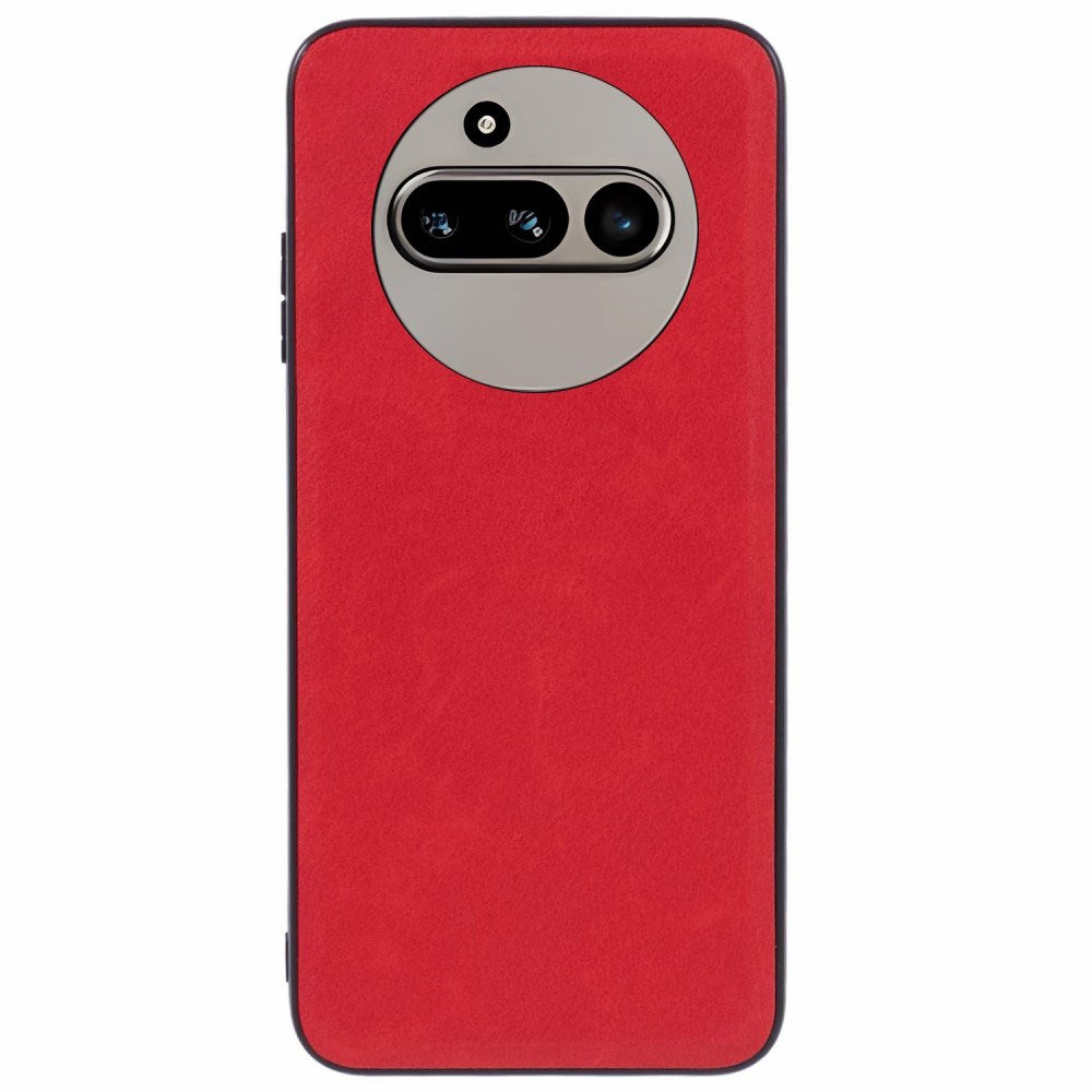 EIDERWOOD Nothing Phone (3a) Kunstlæderbelagt Plastik Cover - Rød