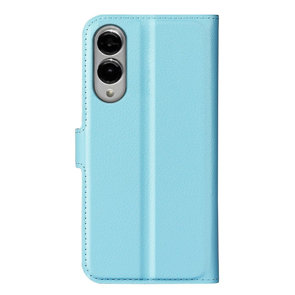 EIDERWOOD Samsung Galaxy S25 Edge Litchi Kunstlæder Flip Cover m. Pung - Blå