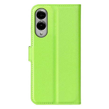 EIDERWOOD Samsung Galaxy S25 Edge Litchi Kunstlæder Flip Cover m. Pung - Grøn
