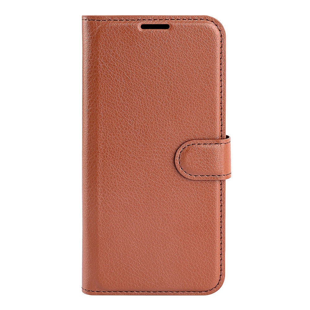 EIDERWOOD Samsung Galaxy S25 Edge Litchi Kunstlæder Flip Cover m. Pung - Brun