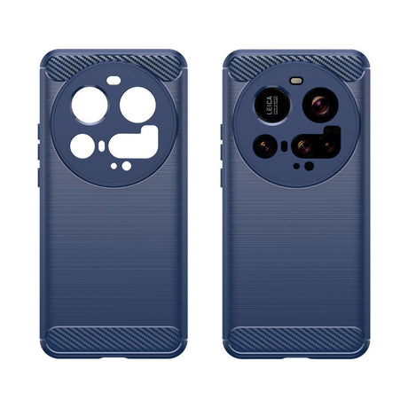EIDERWOOD Xiaomi 15 Ultra Brushed Carbon Fiber Fleksibelt Plastik Cover - Blå