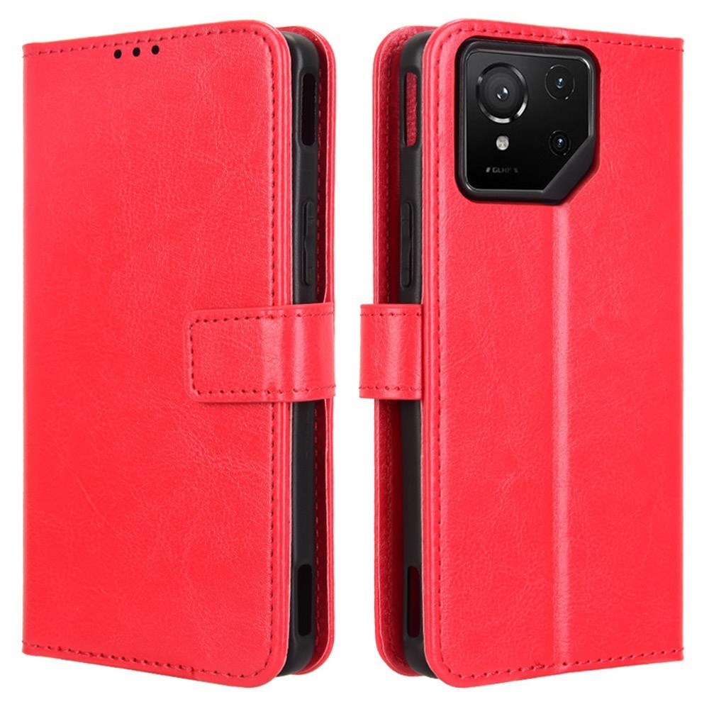 EIDERWOOD Asus ROG Phone 9 (5G) / 9 Pro (5G) Kunstlæder Flip Cover m. Kortholder & Ståfunktion - Rød