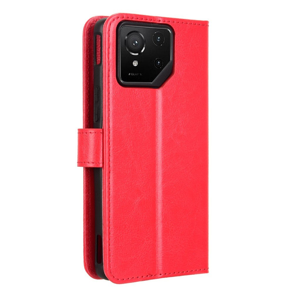 EIDERWOOD Asus ROG Phone 9 (5G) / 9 Pro (5G) Kunstlæder Flip Cover m. Kortholder & Ståfunktion - Rød