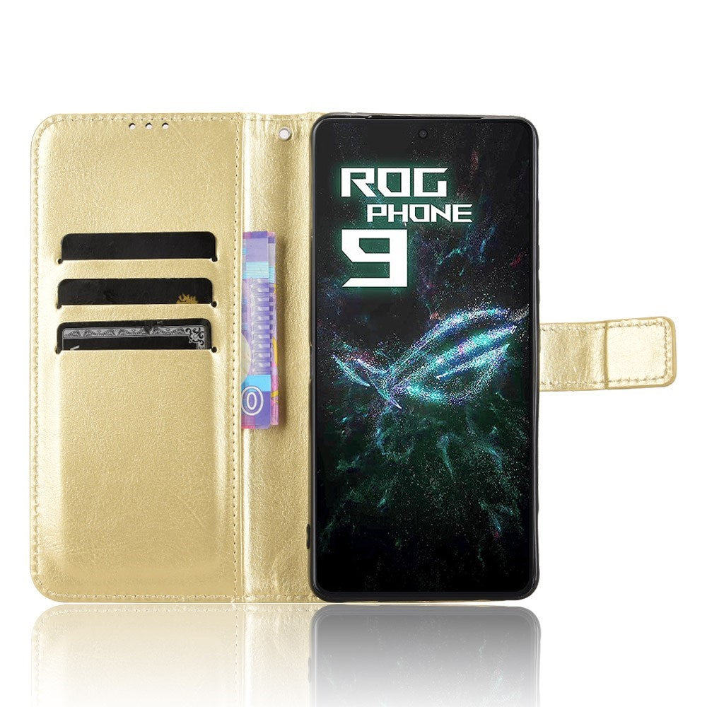 EIDERWOOD Asus ROG Phone 9 (5G) / 9 Pro (5G) Kunstlæder Flip Cover m. Kortholder & Ståfunktion - Guld