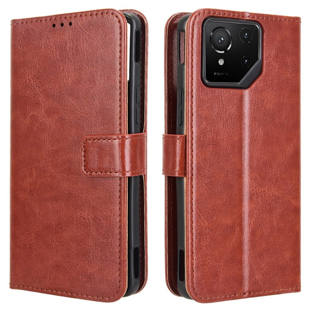 EIDERWOOD Asus ROG Phone 9 (5G) / 9 Pro (5G) Kunstlæder Flip Cover m. Kortholder & Ståfunktion - Brun