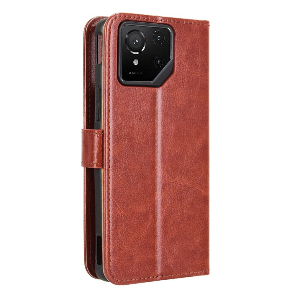 EIDERWOOD Asus ROG Phone 9 (5G) / 9 Pro (5G) Kunstlæder Flip Cover m. Kortholder & Ståfunktion - Brun
