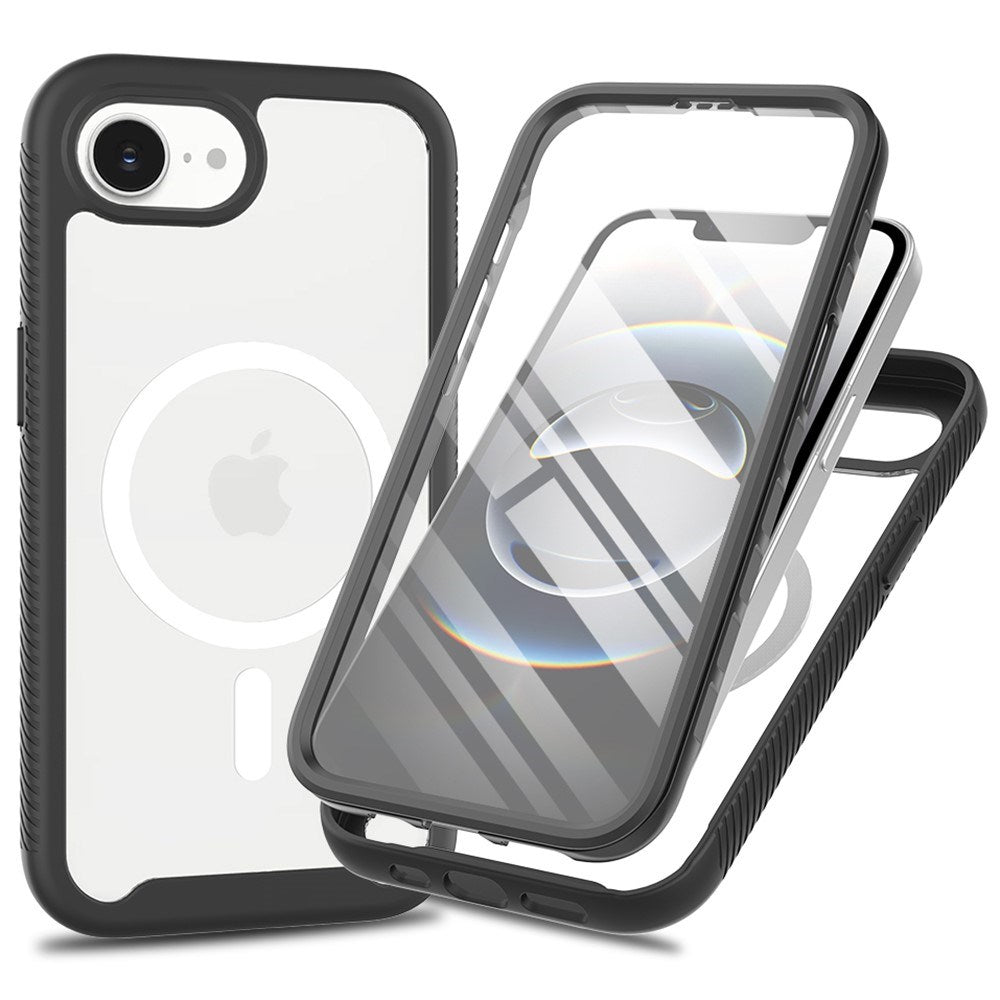 EIDERWOOD iPhone 17e / 16e 2-i-1 Cover med Indbygget Skærmbeskyttelse - Sort