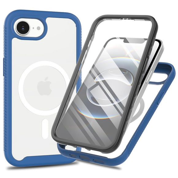 EIDERWOOD iPhone 17e / 16e 2-i-1 Cover med Indbygget Skærmbeskyttelse - Mørkeblå
