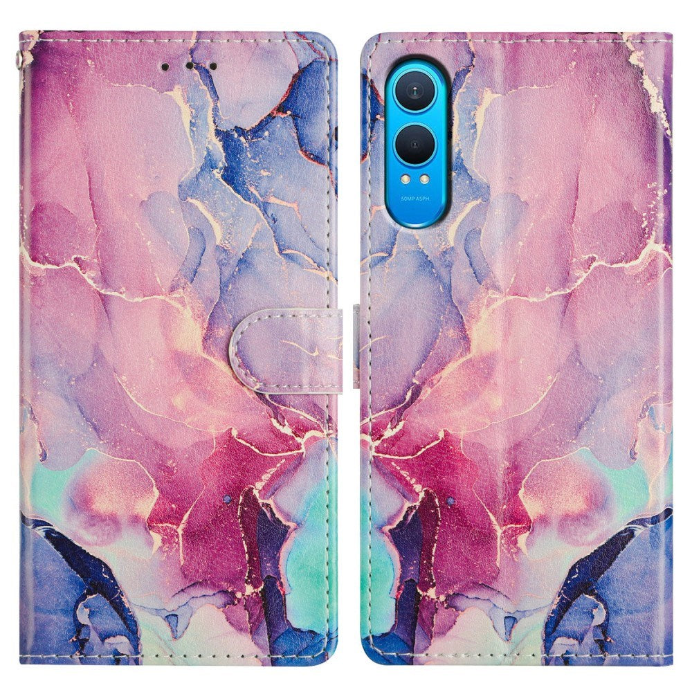 EIDERWOOD OnePlus Nord CE4 Lite (5G) Kunstlæder Cover m. Pung og Strop - Marmor