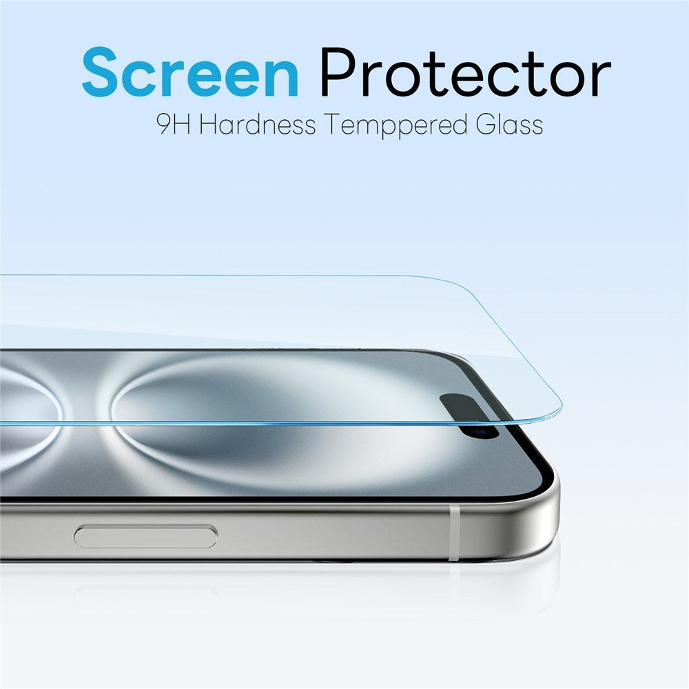 NORTHJO iPhone 16 360° Beskyttelsessæt m. Kameralinsebeskyttelse & Skærmbeskyttelse & Hybrid Cover - MagSafe Kompatibel - Gennemsigtig
