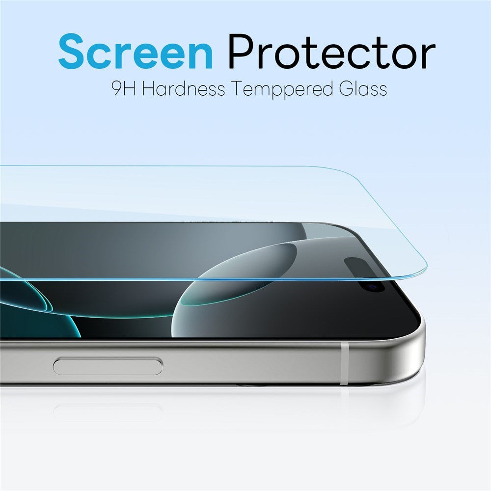 NORTHJO iPhone 16 Pro 360° Beskyttelsessæt m. Kameralinsebeskyttelse & Skærmbeskyttelse & Hybrid Cover - MagSafe Kompatibel - Gennemsigtig