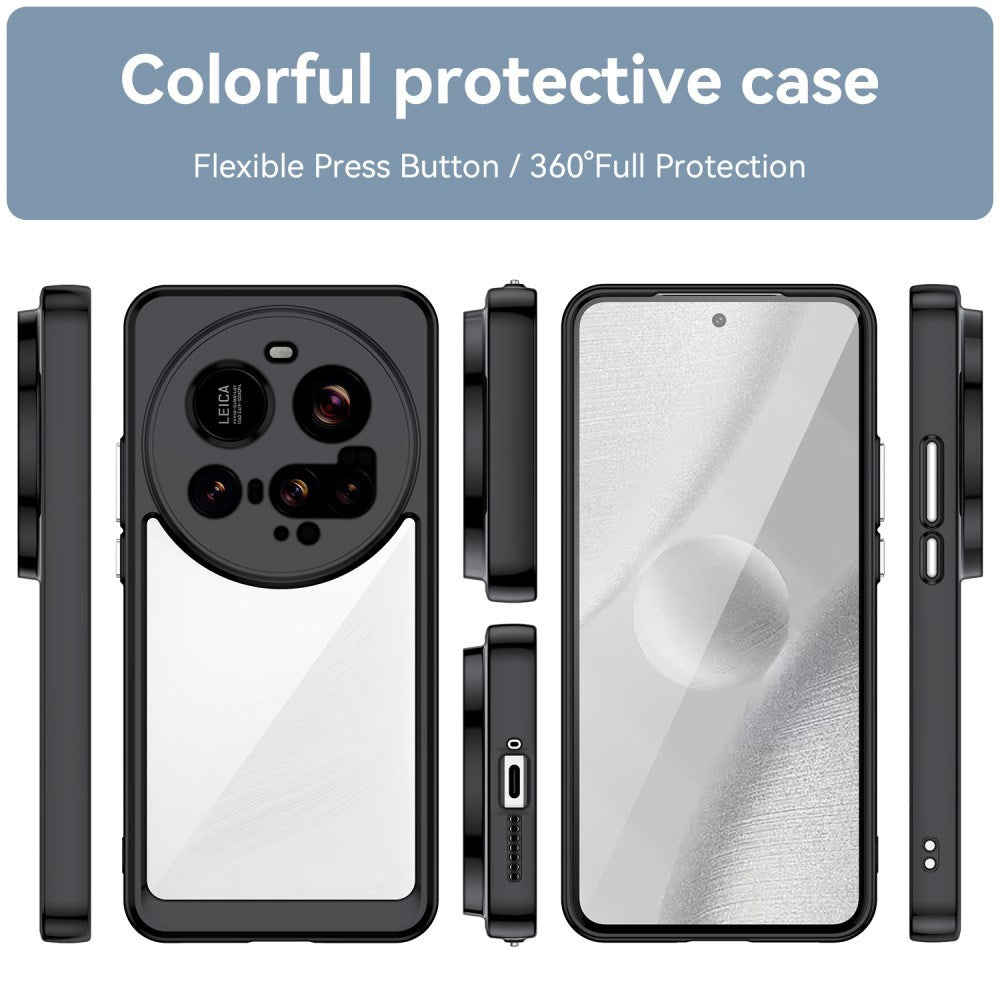 EIDERWOOD Xiaomi 15 Ultra Hybrid Plastik Cover - Gennemsigtig / Sort