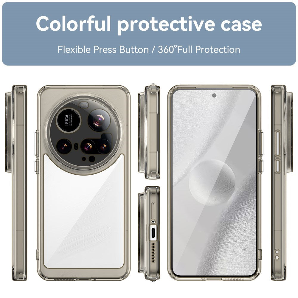 EIDERWOOD Xiaomi 15 Ultra Hybrid Plastik Cover - Gennemsigtig / Grå