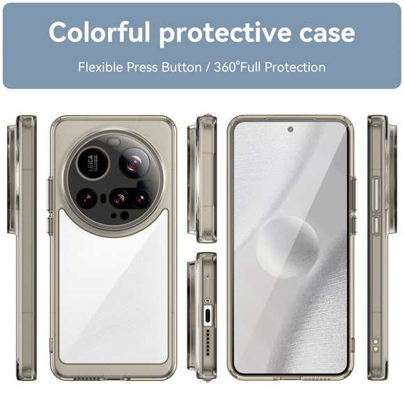 EIDERWOOD Xiaomi 15 Ultra Hybrid Plastik Cover - Gennemsigtig / Grå