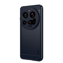 Mofi Xiaomi 15 Ultra Brushed Carbon Fiber Plast Cover - Blå