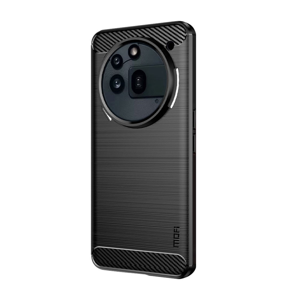 Nothing Phone (3a) Pro Mofi Brushed Carbon Fiber Fleksibelt Plastik Cover - Sort