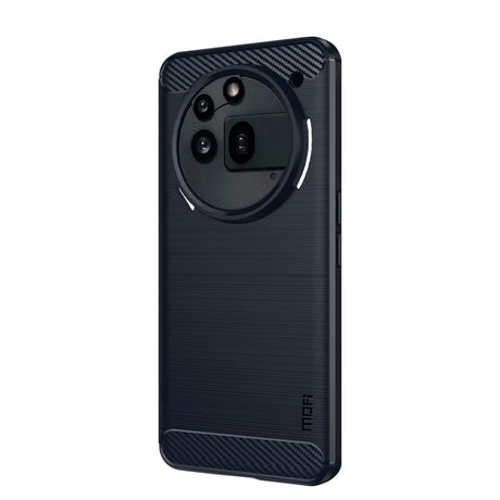 Nothing Phone (3a) Pro Mofi Brushed Carbon Fiber Fleksibelt Plastik Cover - Blå